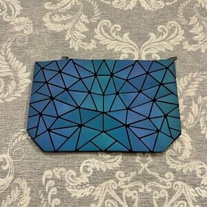 LOVEVOOK Crossbody Clutch Bag Womens Small Blue Iridescent Geometric